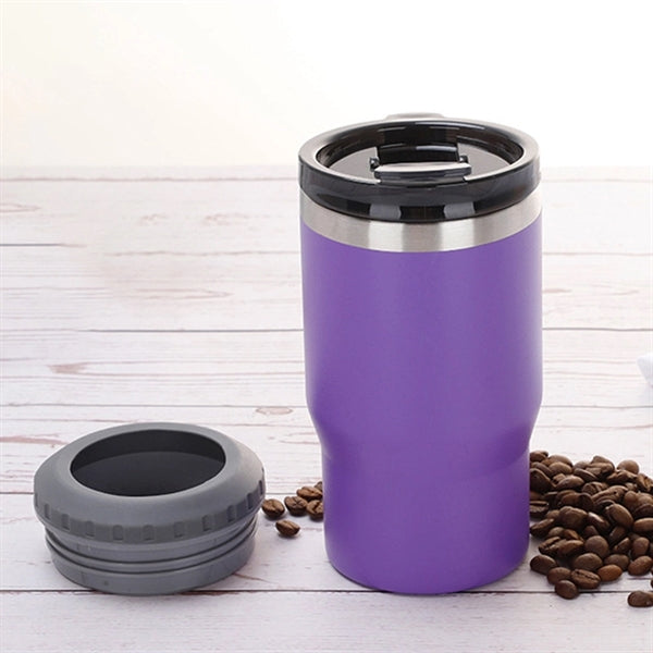 14oz. 4-in-1 Beer/ Bottle Can Cooler Holder w/ 2 Lids