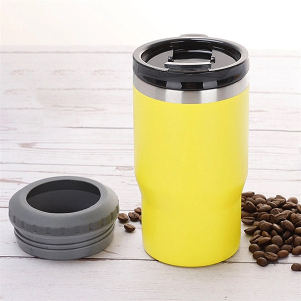 14oz. 4-in-1 Beer/ Bottle Can Cooler Holder w/ 2 Lids