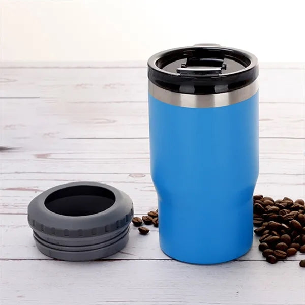 14oz. 4-in-1 Beer/ Bottle Can Cooler Holder w/ 2 Lids