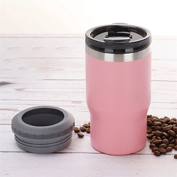 14oz. 4-in-1 Beer/ Bottle Can Cooler Holder w/ 2 Lids