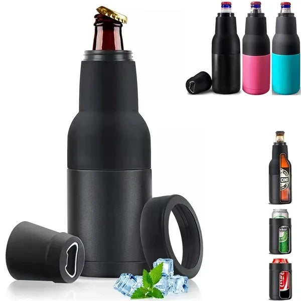 12oz. 3-in-1 Beer Can Cooler Holder w/ Built-in Opener