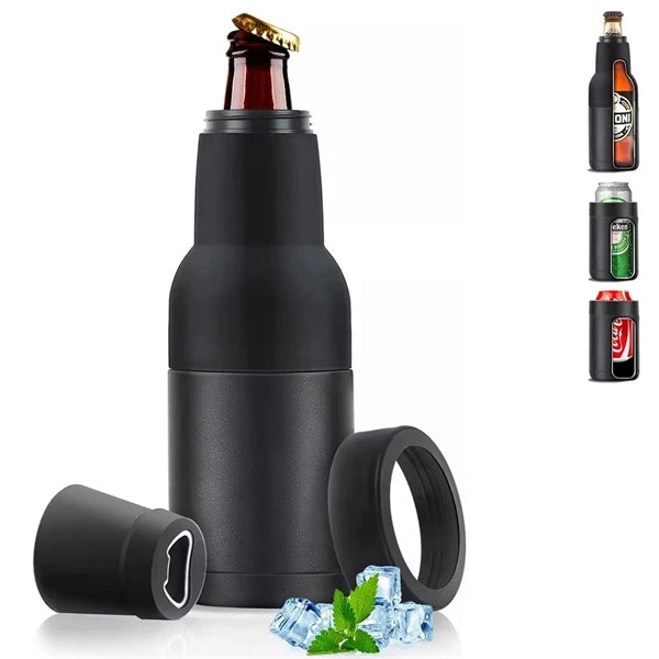 12oz. 3-in-1 Beer Can Cooler Holder w/ Built-in Opener