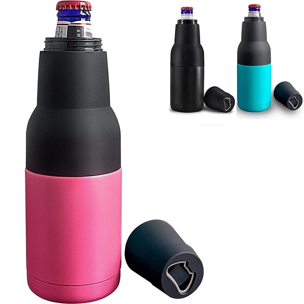 12oz. 3-in-1 Beer Can Cooler Holder w/ Built-in Opener