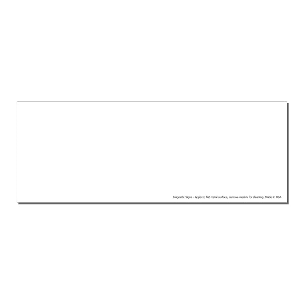 Rectangle 3.5" x 8" Magnetic Sign - Screen Print