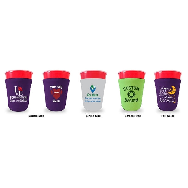Full Color Neoprene Solo Cup With Botton Coolie
