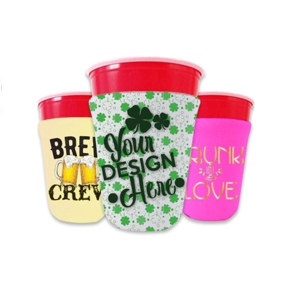 Full Color Solo Cup With Botton Coolie