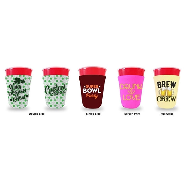Full Color Solo Cup With Botton Coolie