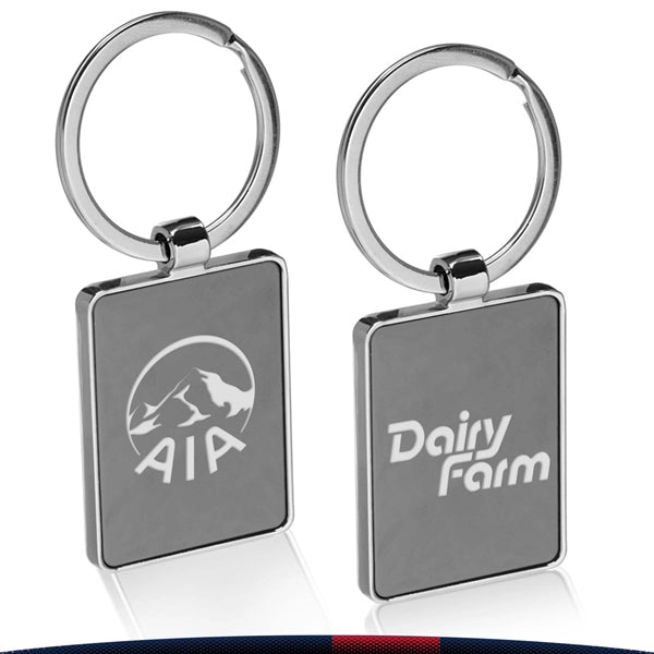 Croi Rectangular Metal Keychains