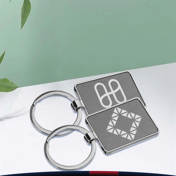 Croi Rectangular Metal Keychains