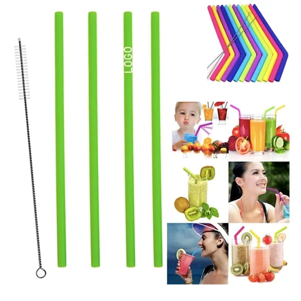 Silicone Flexible Bend Smoothies Straw