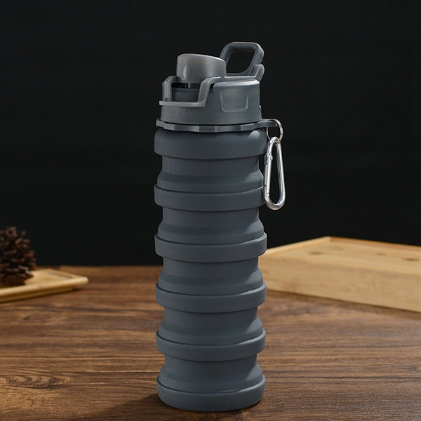 17 Oz. Rainbow Collapsible Water Bottle with Carabiner