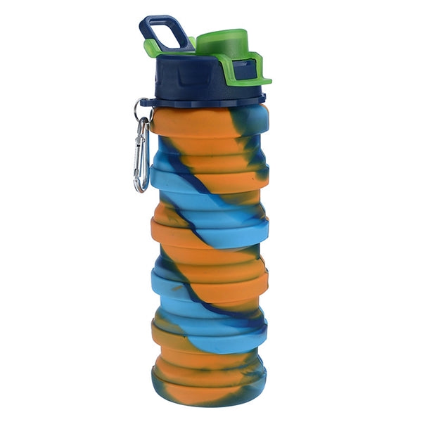 17 Oz. Rainbow Collapsible Water Bottle with Carabiner
