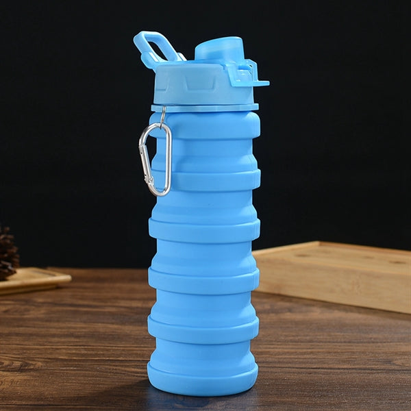 17 Oz. Rainbow Collapsible Water Bottle with Carabiner