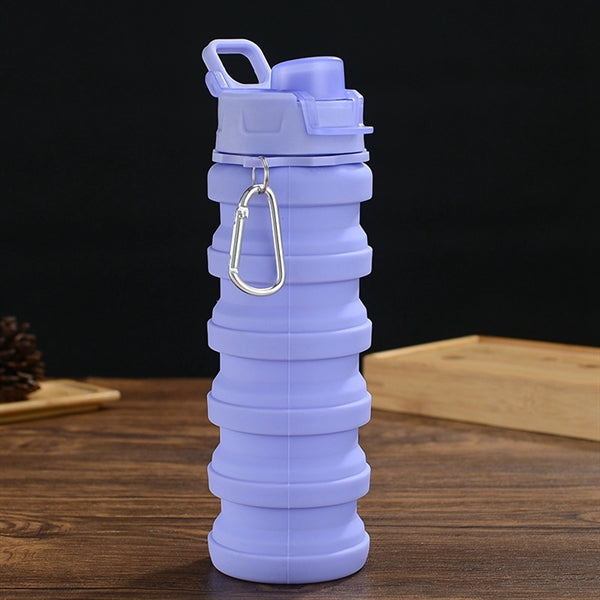 17 Oz. Rainbow Collapsible Water Bottle with Carabiner