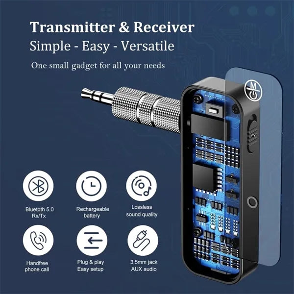 Bluetooth 5.0 Adapter 3.5mm Jack Aux Dongle