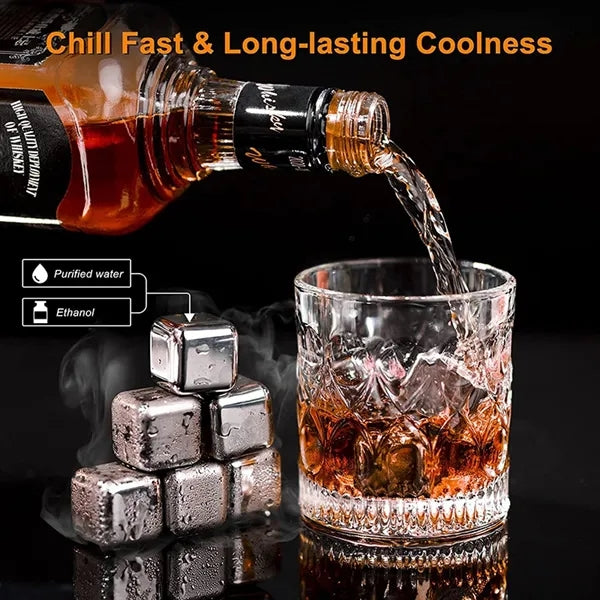 Stainless Steel Ice Cubes for Whiskey