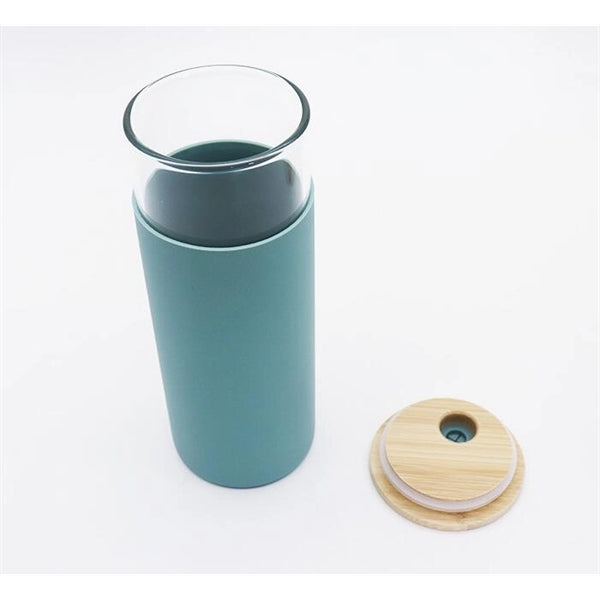 Glass Tumbler with Straw