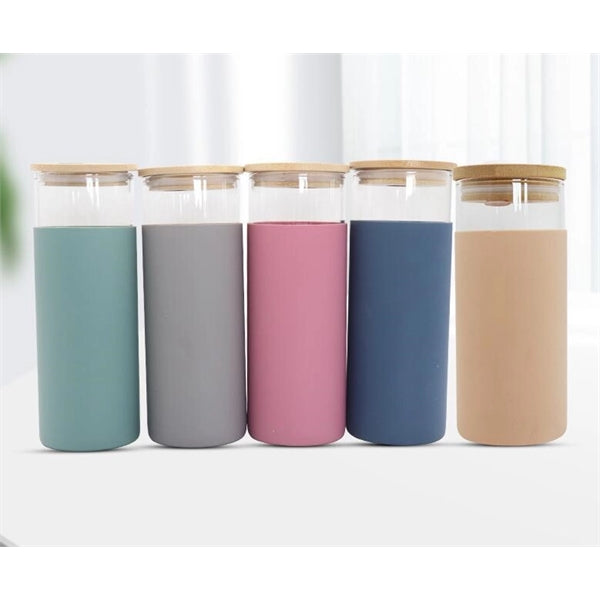 Glass Tumbler with Straw