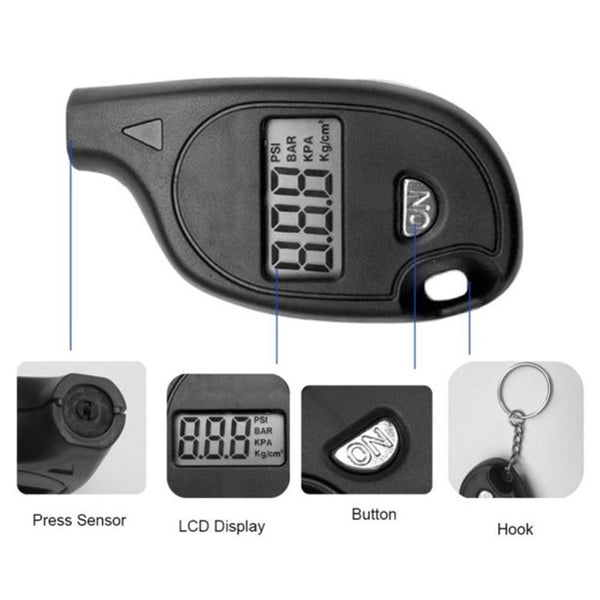 Keychain Type Tire Pressure Gauge