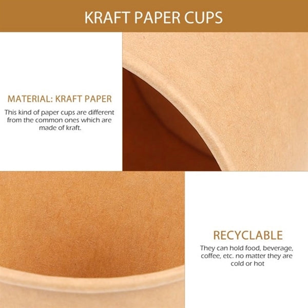 Kraft Paper Hot Coffee Beverage Cup