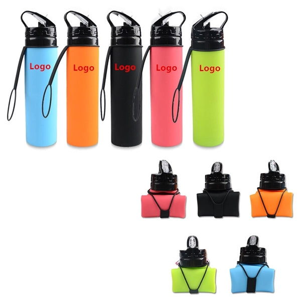 20oz Foldable Silicone Water Bottle