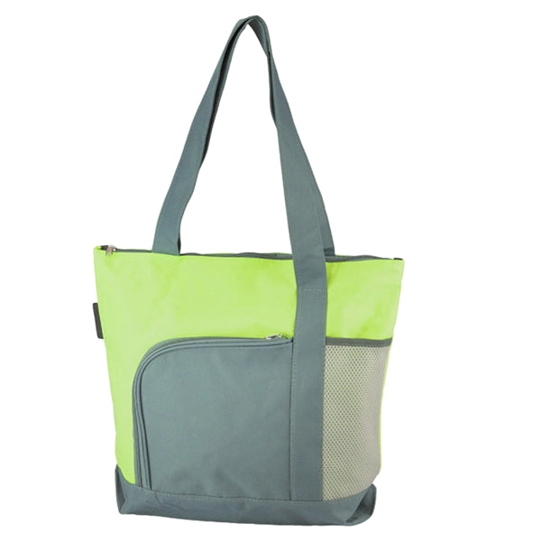 Two-tone Zippered Tote Bag