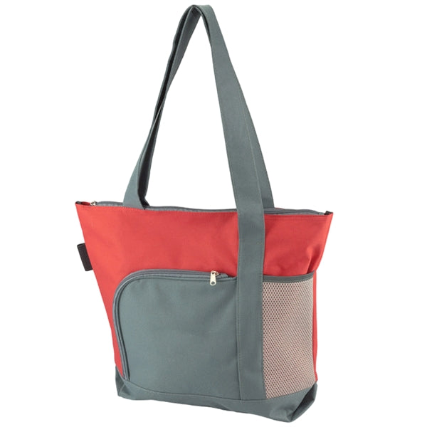 Two-tone Zippered Tote Bag