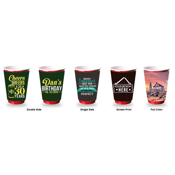 Full Color Solo Cup Sleeve Coolie
