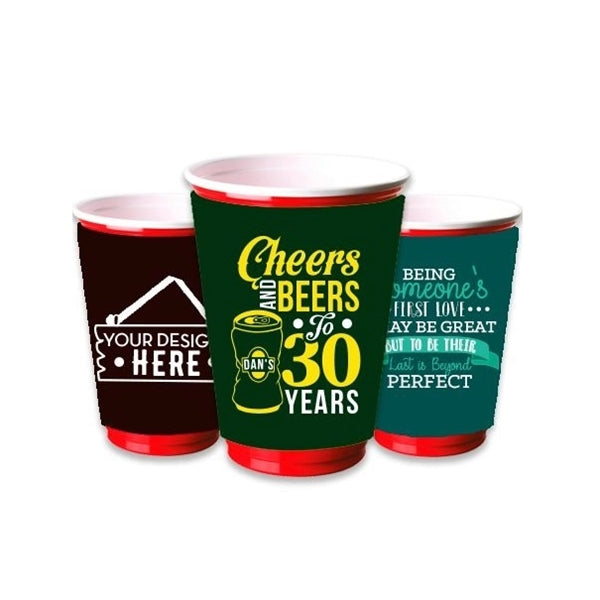Full Color Solo Cup Sleeve Coolie
