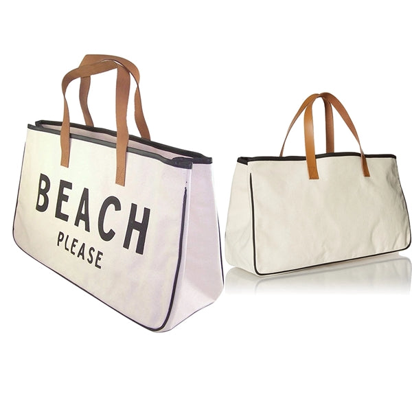 Canvas Beach Tote Bag with Handles