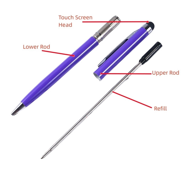 Slim Lightweight Metal Twist Ballpoint Pen Stylus