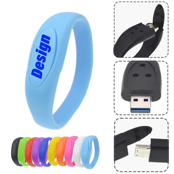 4GB Flash Drive in Silicone Bracelet