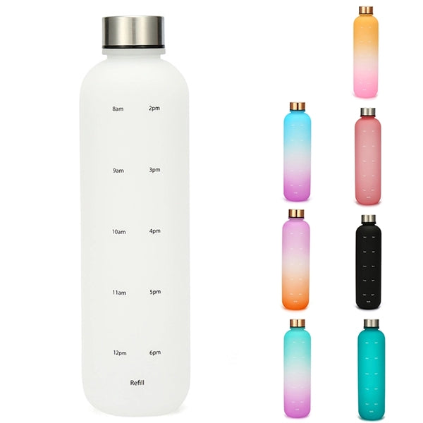 32oz Water Bottle with Times to Drink