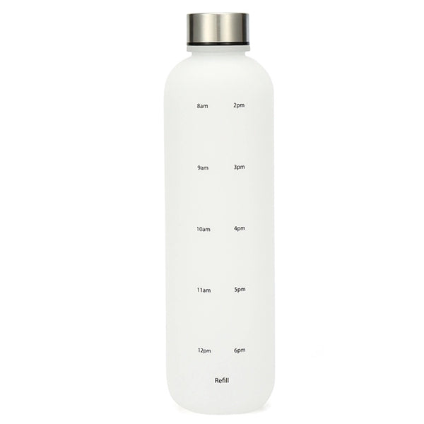 32oz Water Bottle with Times to Drink