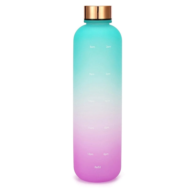32oz Water Bottle with Times to Drink