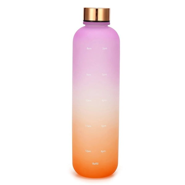 32oz Water Bottle with Times to Drink