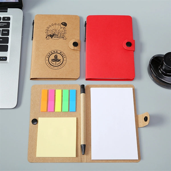 Button Style Kraft Paper Combination Notebook