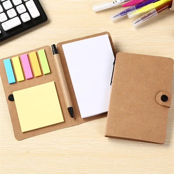 Button Style Kraft Paper Combination Notebook