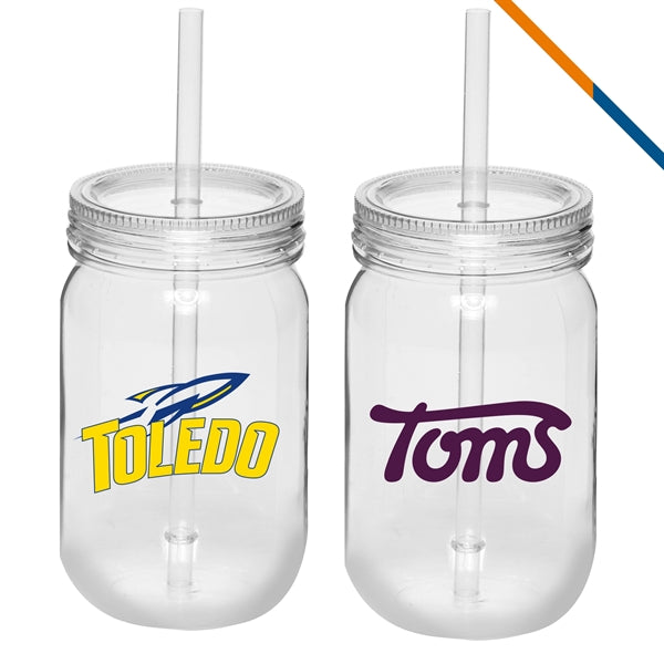 Omiber Plastic Mason Jar - 24 oz.