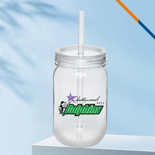 Omiber Plastic Mason Jar - 24 oz.