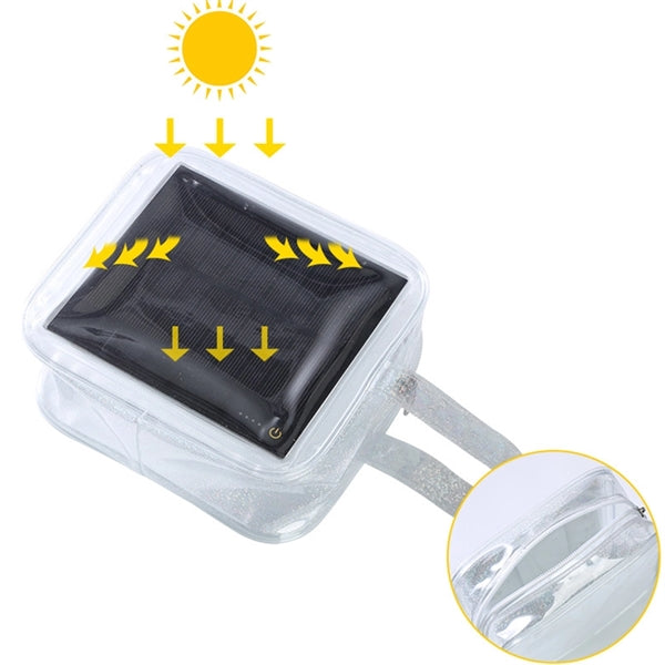 Solar Portable Travel Cosmetic Bag With LED Emergency Light