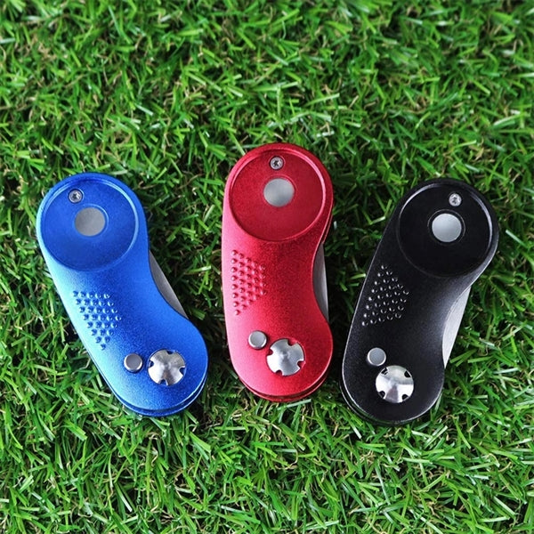 Golf Divot Repair Tool Foldable Stainless Steel Switchblade