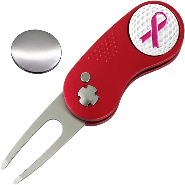Golf Divot Repair Tool Foldable Stainless Steel Switchblade