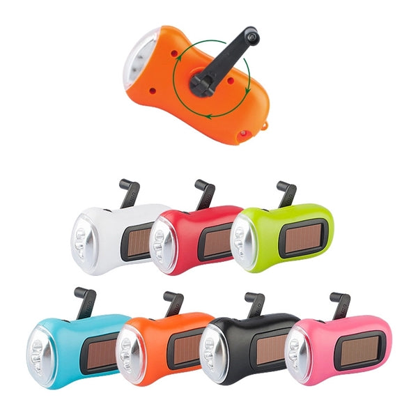 Solar Hand Crank Emergency Torch Handheld Flashlight Lantern