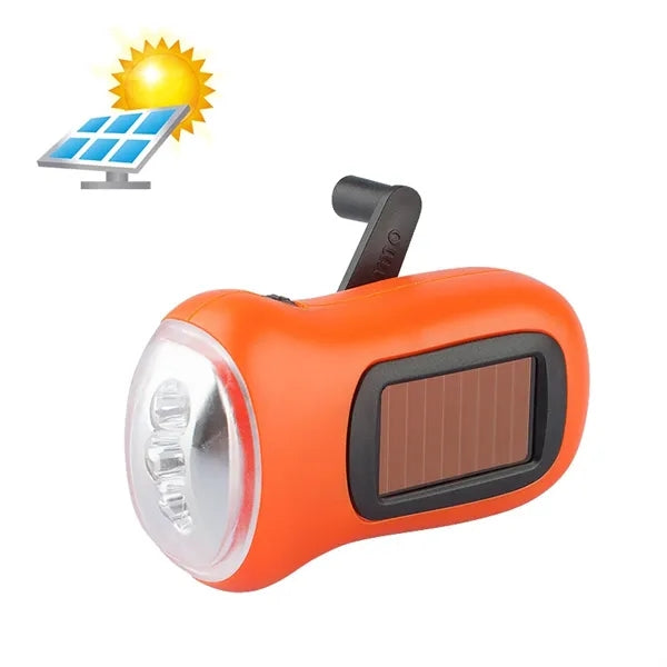 Solar Hand Crank Emergency Torch Handheld Flashlight Lantern