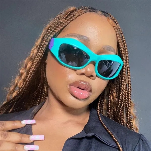 Y2K Futuristic Wrap Around Sunglasses UV Protection Shield