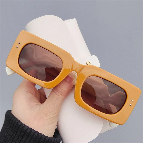 Rivet Sunglasses Small Narrow Square Frame Sunnies Shades