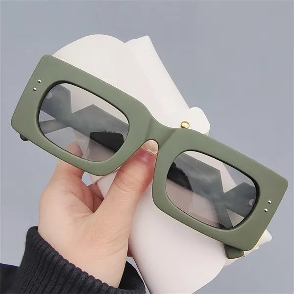 Rivet Sunglasses Small Narrow Square Frame Sunnies Shades