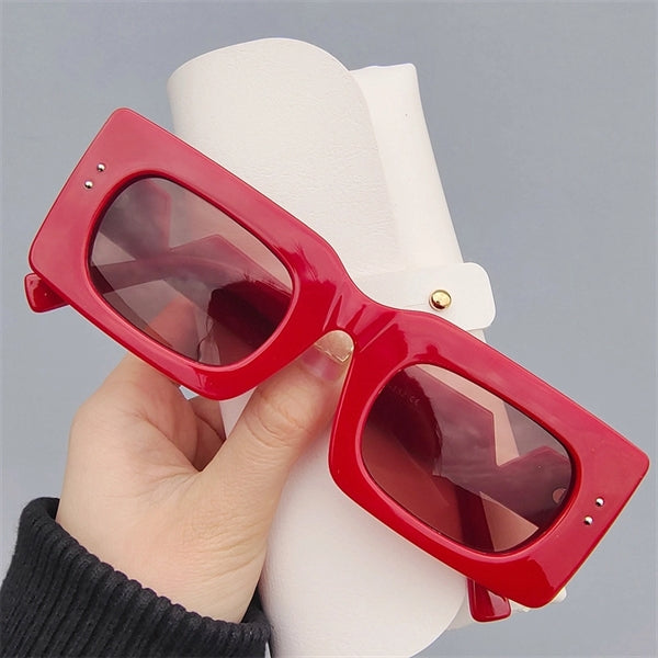Rivet Sunglasses Small Narrow Square Frame Sunnies Shades