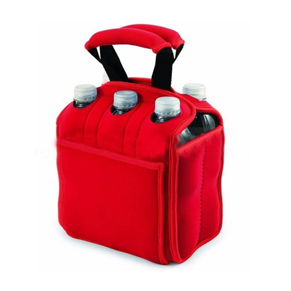 6 Pack Insulated Neoprene Beer Bottle Cooler Bag